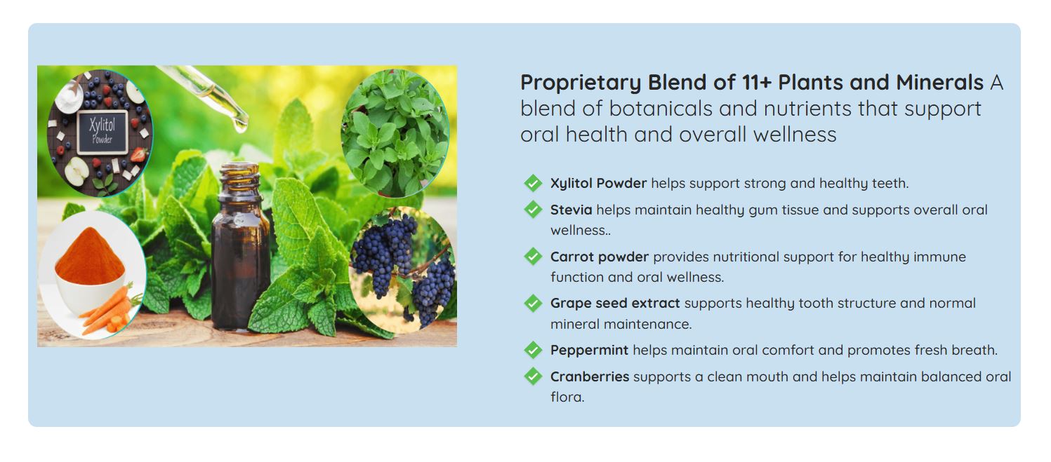 BioDentex Supplement Facts panel - Manufacturing and quality standards